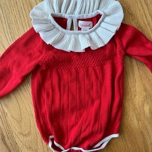 Cat & Jack Christmas knit onesie romper 0-3